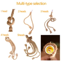 Vintage Hemp Rope Pendant Light Holder 1/2/3/4/5 head AC85-265V Loft Personality Industrial Pendant Lamp Edison hanglamp 2