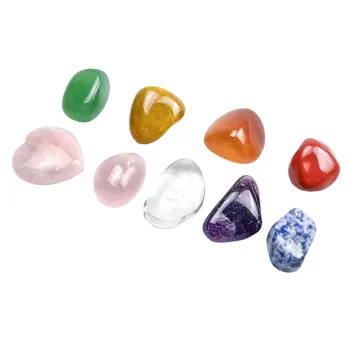 the "Chakra Stone Set - Love Crystal Chakra Stone 9pcs - Amethyst, Agate, Jade" is intended to visually represent and showcase a set of chakra stones specifically designed for chakra balancing and promoting a sense of love and harmony.