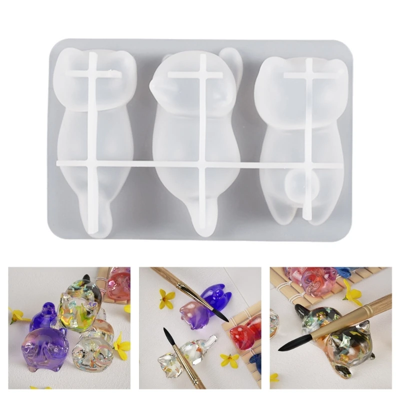 Silicone Pendant Moulds Resin Casting Mold Small Cat Silicone Jewelry Mold Hand Making Accessory Silicone Material