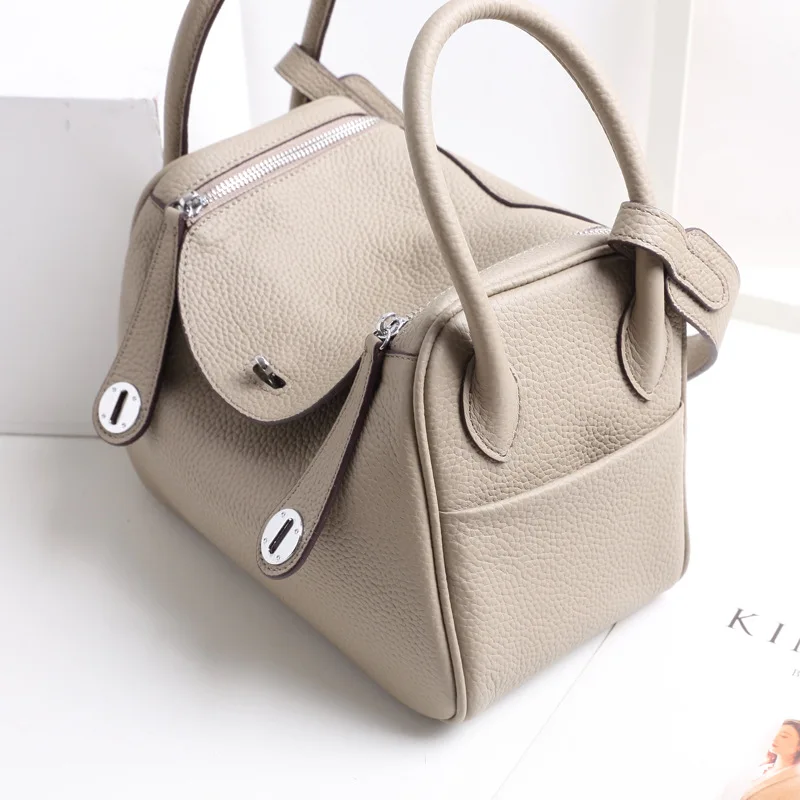 2023 High Quality Top Layer Cowhide Pillow Bag Fashion Soft Leather Shoulder Handbag Large Capacity Medicine Case Bag FOR WOMEN