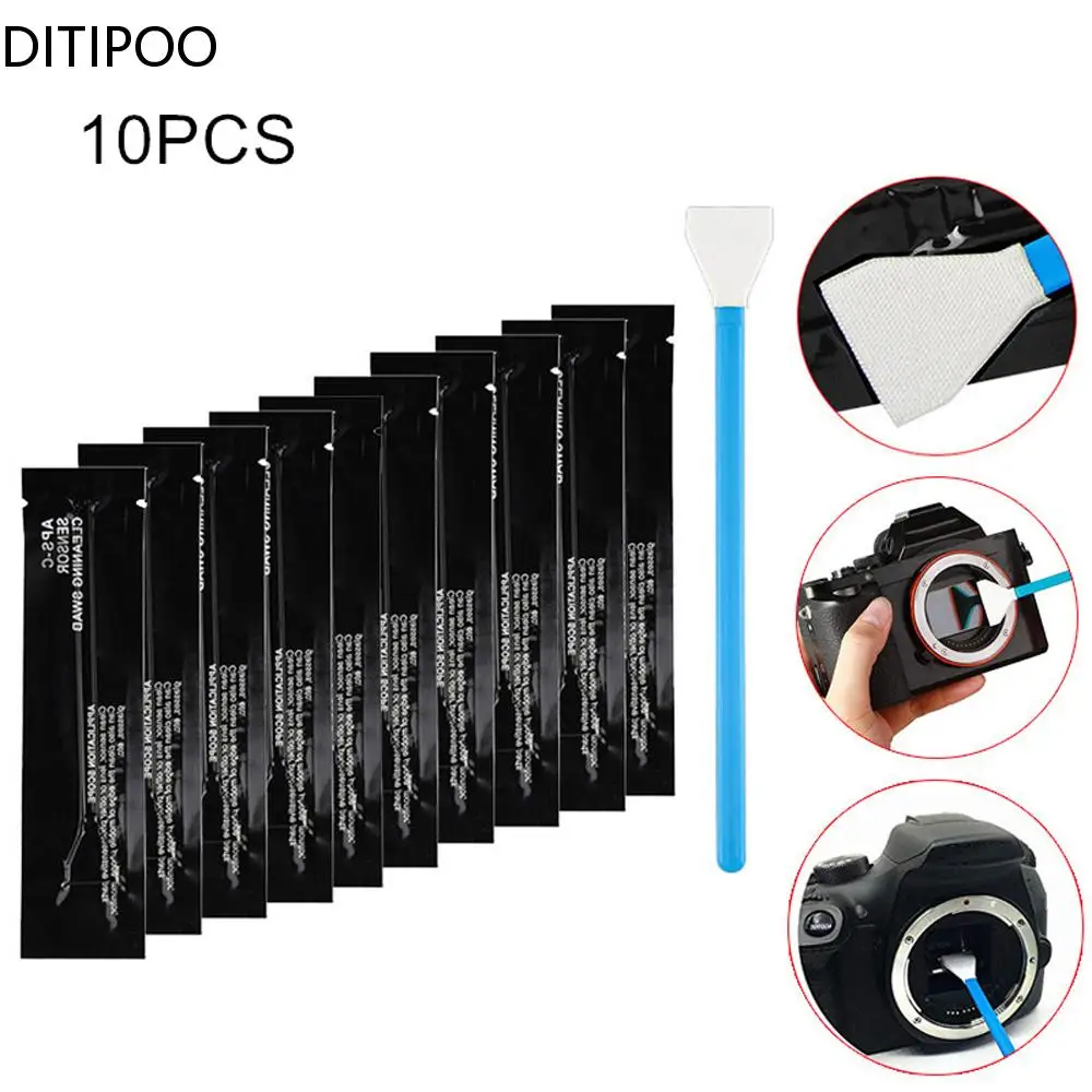 10pcs Professional Sensor Cleaning Kit Cleaner Swab Ultra for Digital Camera's CCD or CMOS Sensor for Full-Frame APS-C Sensors