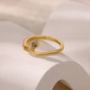 Bagues serpent en acier inoxydable plaqué or 316L pour femmes et hommes, anneau ouvert et réglable, bijoux esthétiques gothiques Vintage