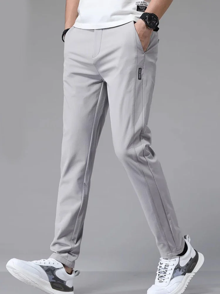 Western style men's business formal wear spring and summer men's casual Korean version nine point suit pants slim fit pants 4