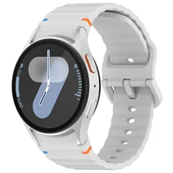 Premium Silicone Sports Watch Strap - Universal Fit for Samsung 7 40mm 44mm (Light gray)