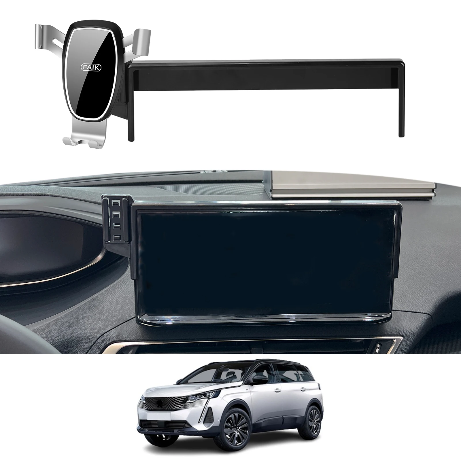 Car Phone Holder GPS Bracket Navigation Stand for Peugeot 5008 Auto Accessories
