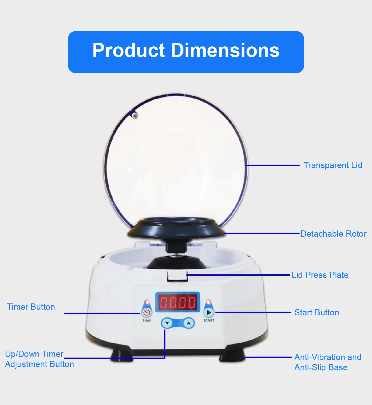 LXJ-4 LXJ Mini Centrifuge Digital Laboratory Centrifuge Animal Serum Separator V