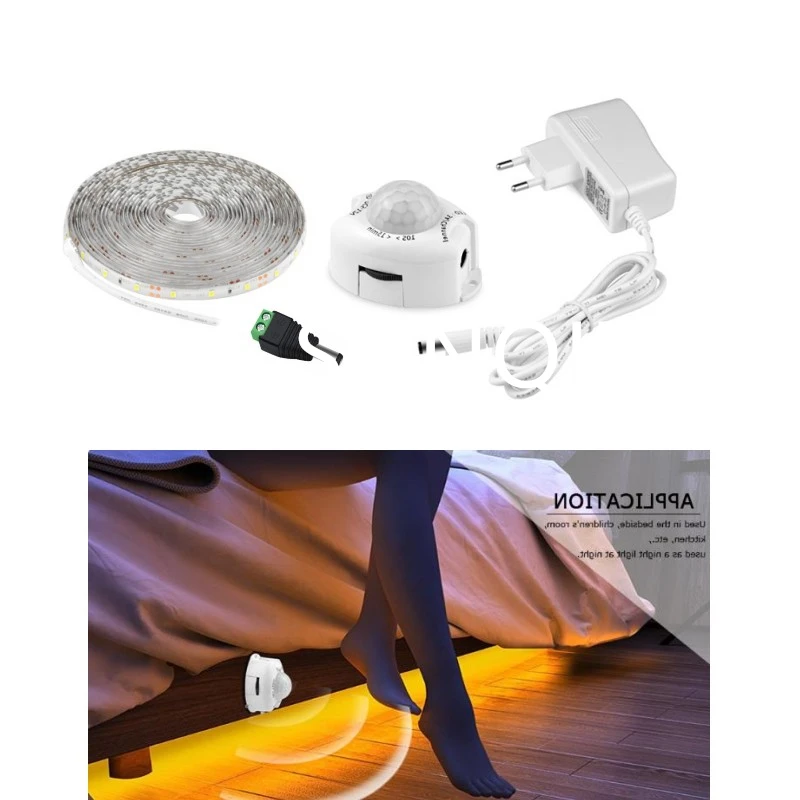 

Wireless PIR Motion Sensor 120 LED Strip Light Non Waterproof DC12V Ribbon Tape Brighter 2835 Warm White Holiday lights article