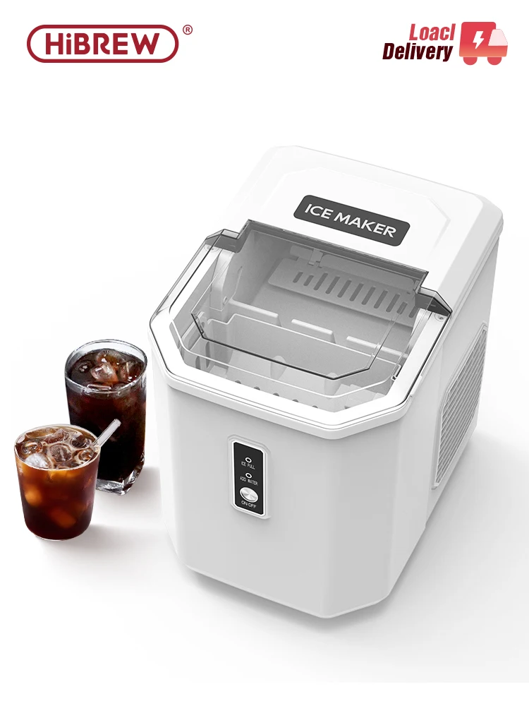 آلة صنع الثلج المنزلية الأوتوماتيكية HiBREW ، التنظيف الذاتي ، المطبخ ، المكتب ، البار ، الحفلات ، 60 هرتز ، 50 هرتز