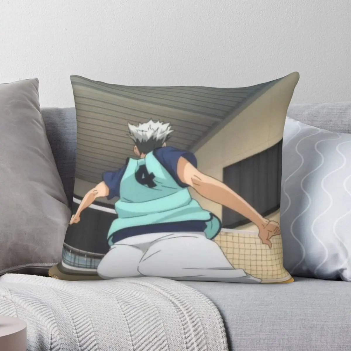 

Bokuto Thicc Square Pillowcase Polyester Linen Velvet Pattern Zip Decor Home Cushion Cover 18"