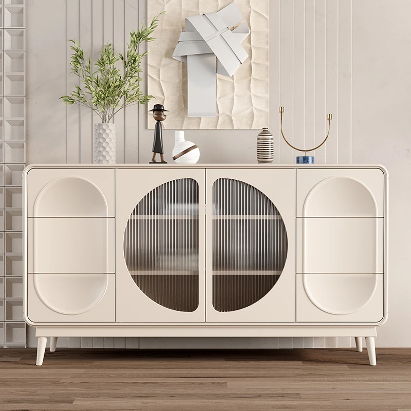 

Шкаф для прихожей в гостиную, шкафчик, чайный шкаф, стильный кремовый цвет