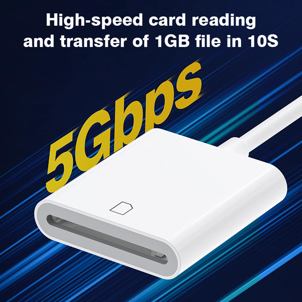 Card Reader For iPhone Card Reader Memory Card Adapter 8Pin To SD Camera Reader Data Converter OTG Cable for iPhone 14 13 12 11 Pro Max