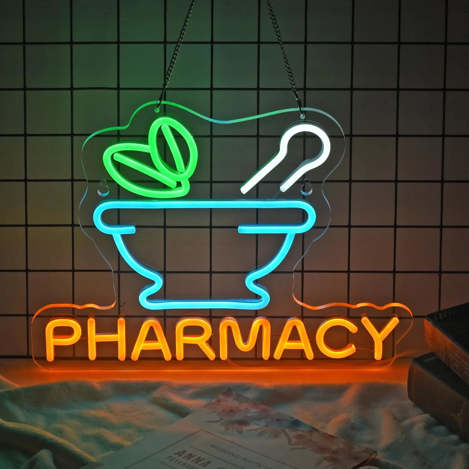 Pharmacy Neon Sign Led Neon Lights for Business Medicine Shop Wall Decor Ultra Bright Dimmable Billboard Grand Opening Gift