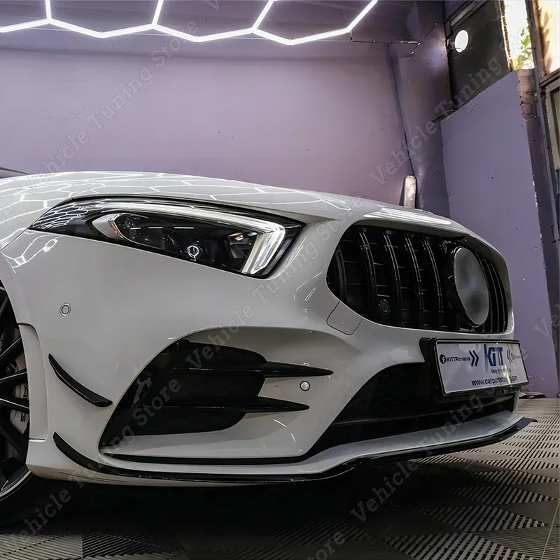 Car Front Bumper Lip Spoiler Canard Covers Body Kits For Mercedes Benz A Class V177 W177 A35 A180 A200 A220 A250 AMG 2019-2022 3 Car Front Bumper Lip Spoiler Canard Covers Body Kits For Mercedes Benz A Class V177 W177 A35 A180 A200 A220 A250 AMG 2019-2022 3