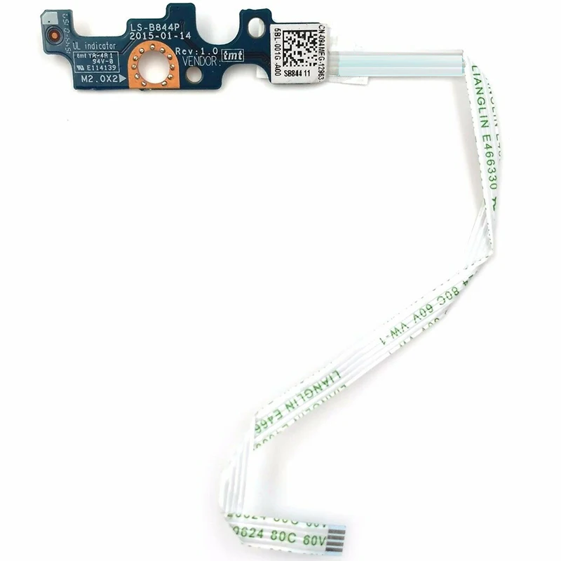 Botão de Energia do Portátil Placa Interruptor Interruptor Cabo para Dell Inspiron 14u 15u 5455 5458 5558 5559 3558 5758 - Imagem 4