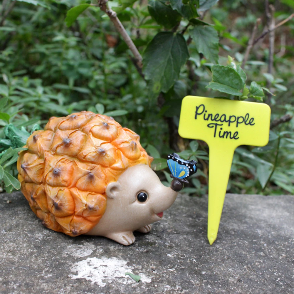 

Garden Pineapple Hedgehog Statues Welcome Sign Pineapple Time Realistic Resin Pineapple Hedgehog Figurines Table Decor Crafts