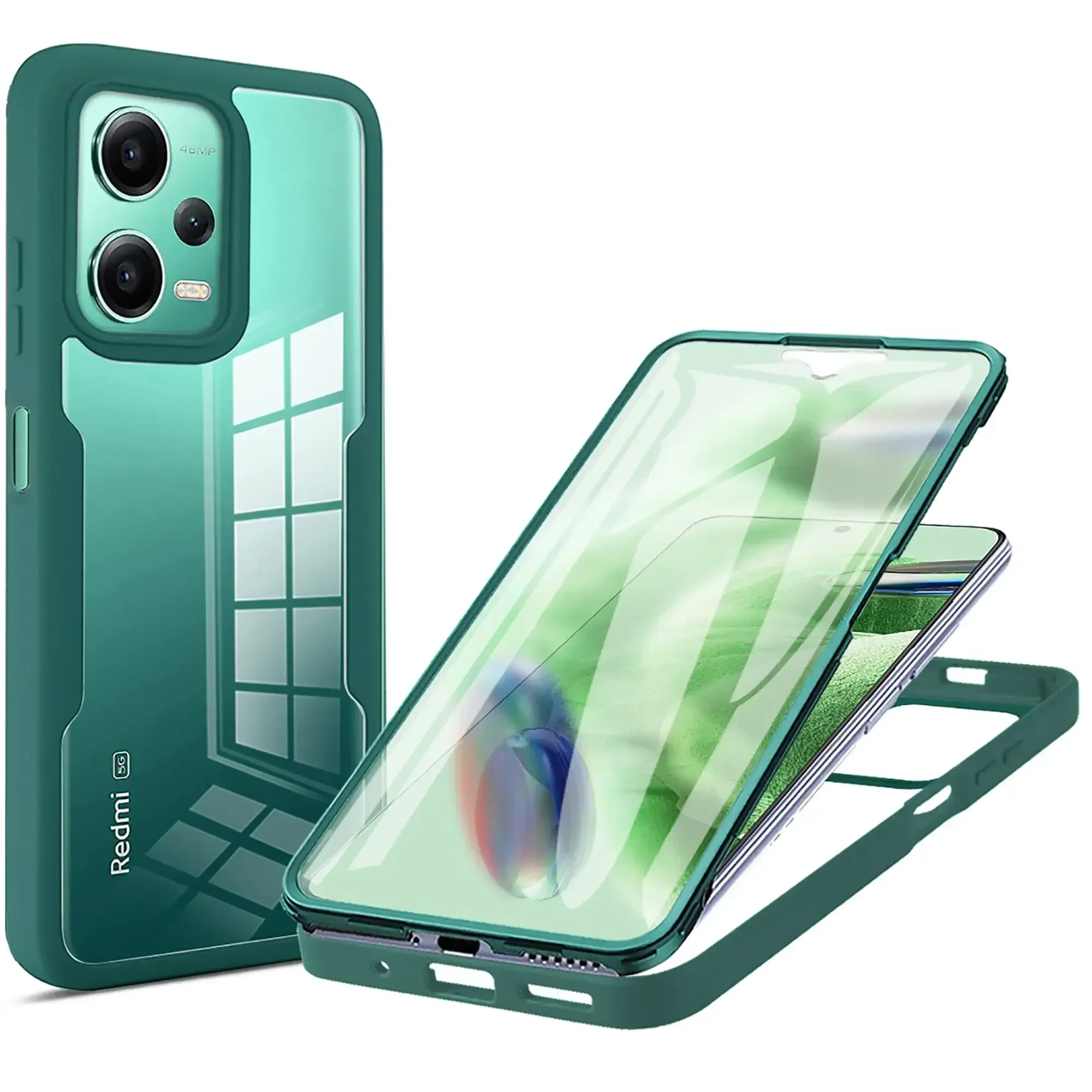 360 Full Shockproof Silicone Case with Built-in Screen Protector