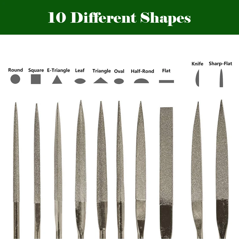 Set Di 13 Lime Ad Ago Per Legno E Metallo - Con Lime Diamantate E Borsa Di Stoccaggio, Ideale Per Fai Da Te - Foto 3