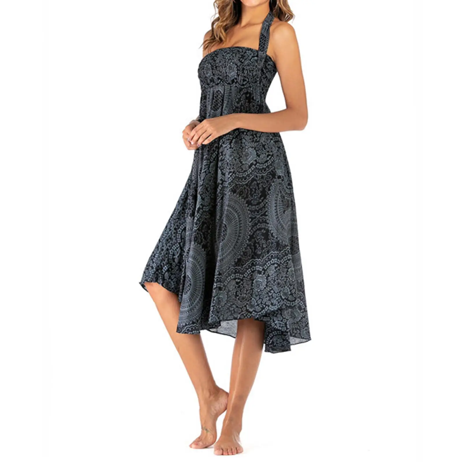 Fashion Women Skirts Flower Clothes Elastic Waist Bottom Skirt Costume