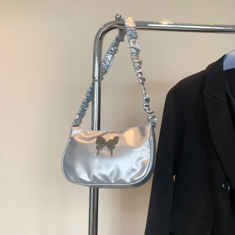 thumbnail image 1 of Bolso popular de este año para damas 2024 Nuevo hermoso nicho personalizado bolso de axila moderno bolso de hombro cuadrado pequeño con mariposa, 1 of 5