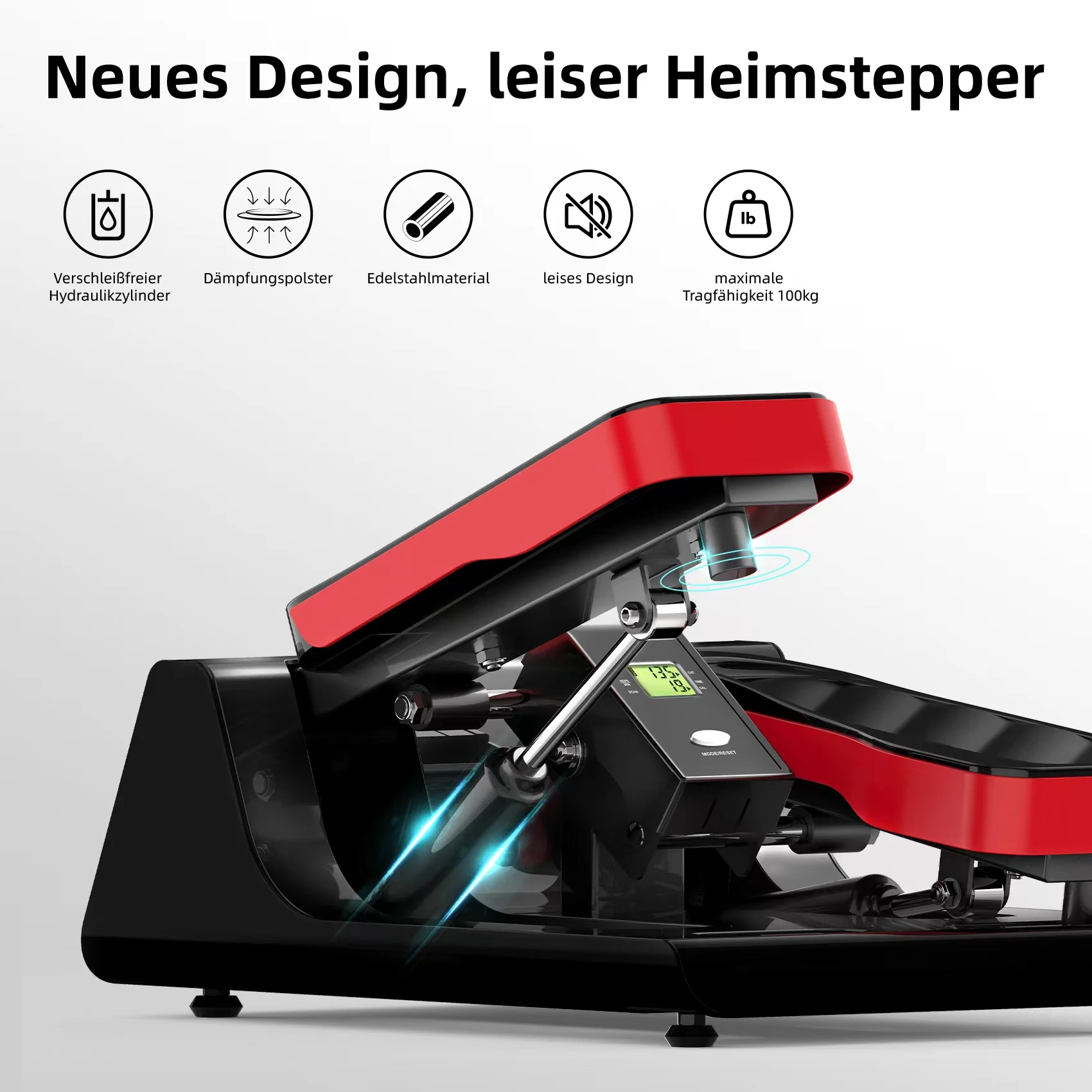 Mini Steppers Para Hacer Ejercicio En Casa, Máquina De Pasos De Escalera Con Diseño Súper Silencioso, Paso A Paso Hidráulico Con Bandas De Resistencia, Equipo Portátil De Ejercicio En Casa, Capacidad