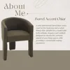 Modern Boucle Dining Chairs Set of 6 Barrel Sherpa Chair, Upholstered Accent Chair with Arms Comfy Side Chair Accent Chair 5