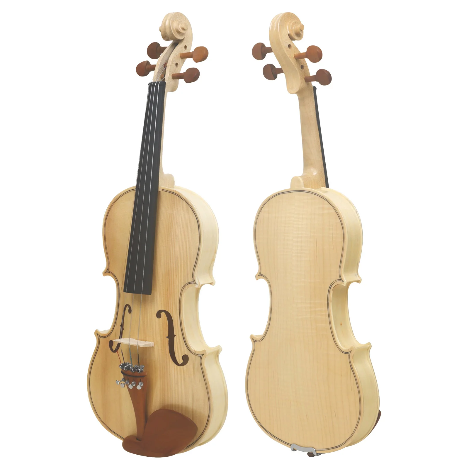 4/4 Violin Spruce Top Maple Craft Tiger Stripe Ebony Parts Handcrafted 4/4 Violin with Spruce Top for Beginners Professionals