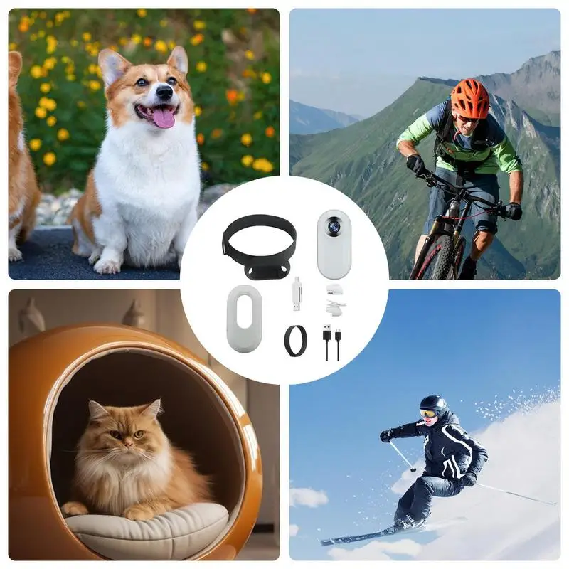 Dog Tracker Collar sem fio, HD 1080P, Cat Camera Coleiras, Sport Action Camera com registros de vídeo, Pet Shop