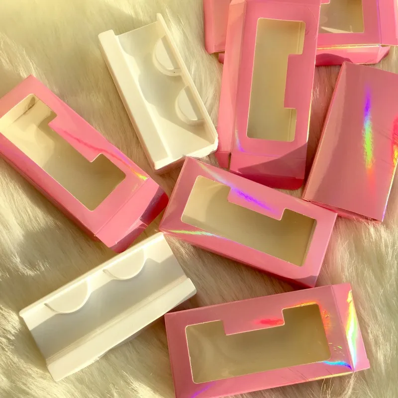 

FDshine New Pink Eyelashes Packaging 20pcs/lot 50pcs/lot Soft Paper Box for 25mm 27mm Lashes