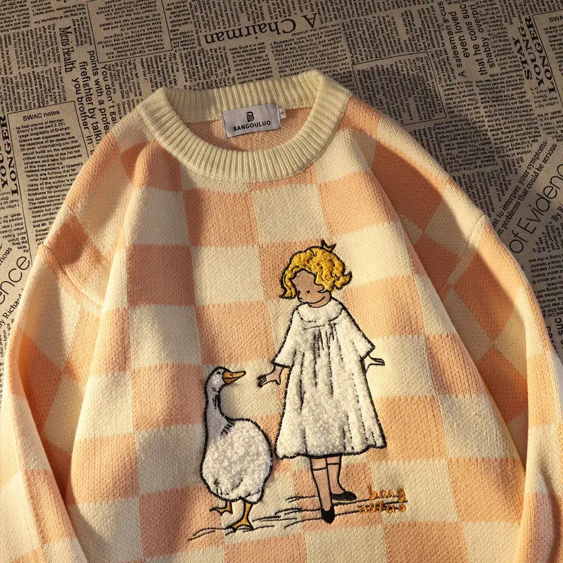 Harajuku Girl Print Sweater - Image 3