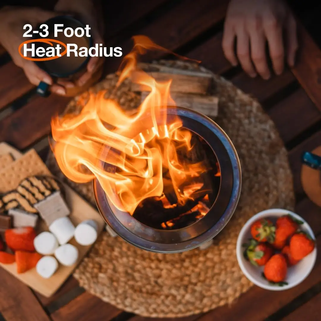 เตาแคมปิ้งขนาดเล็กแบบพกพา ไม่สูบบุหรี่ เหมาะสําหรับใช้ภายในและภายนอก เหมาะสําหรับการตั้งแคมป์ ความอบอุ่นในสวน 1