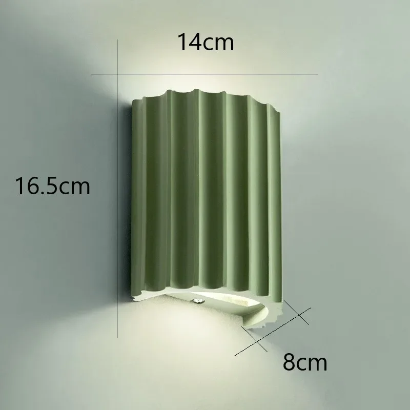 Nordic Modern Resin Wall Lamp Indoor Wall Lighting Bedroom Bedside Lamp Household Background Decoration Living Room Light