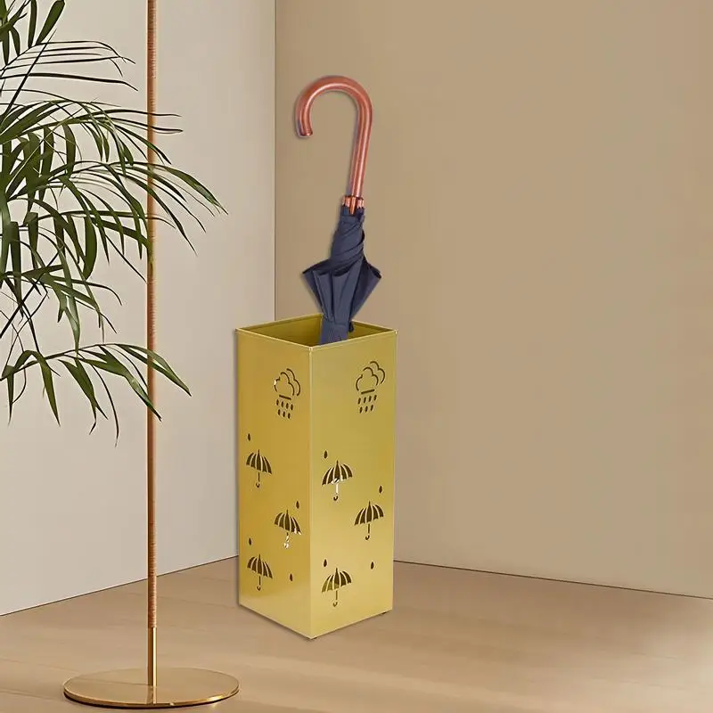 Metal Umbrella Stand Freestanding Square Umbrella Holder Home Storage Organization For Corridors Entrance Areas Living Rooms