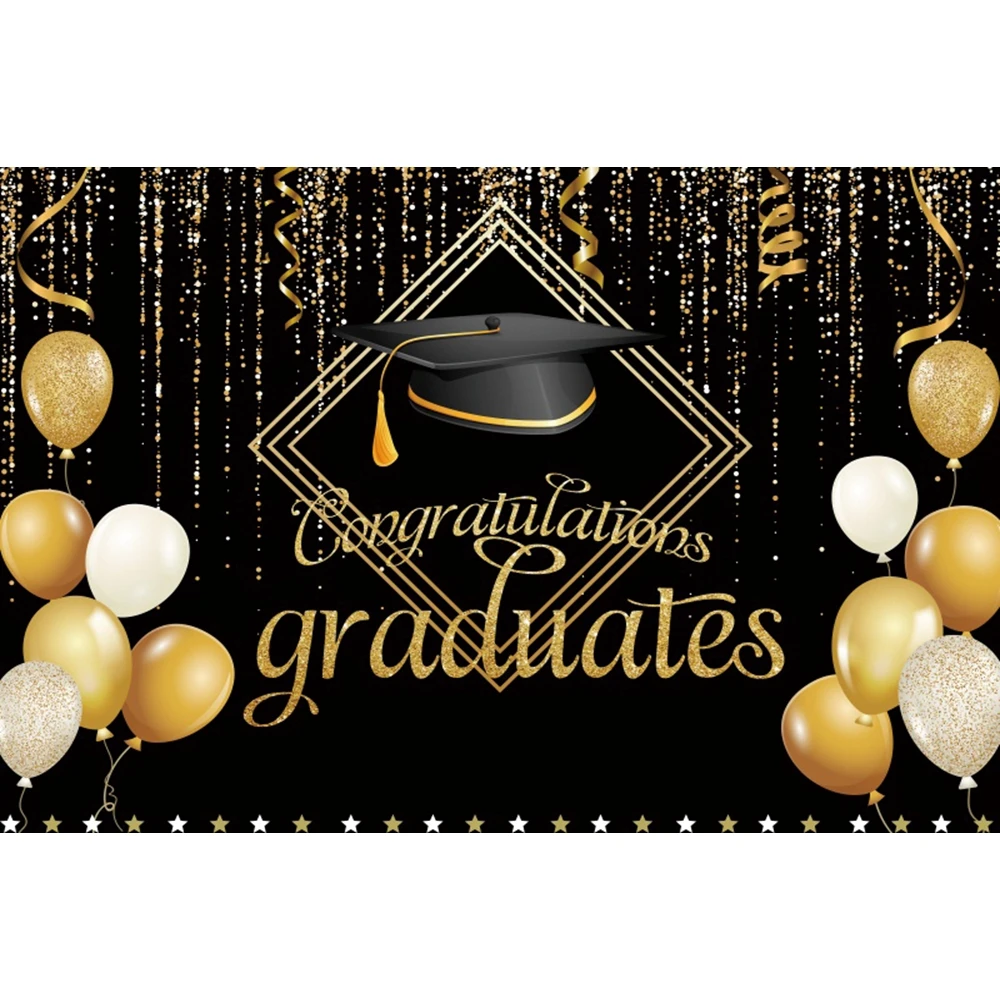 Yeele Graduation Party Backdrop Class of 2022 Black Golden Glitter Light Bokeh Photography Background Congrats Grad Banner Decor camera cleaning kit Photo Studio Supplies