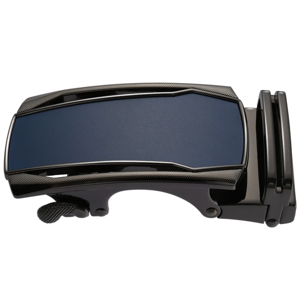 Fashion Alloy Automatic Buckle Ratchet Black Belt Buckle 40mm Width for Men Suitable for 3.5cm Width Leather Belt No Holes leather belt,mens belt,toothless automatic buckle belt