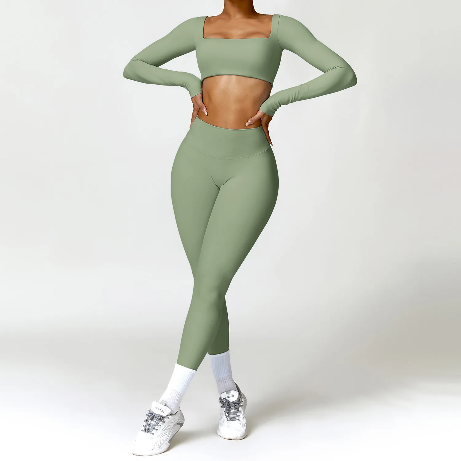 “Elise” Sexy Padded Sports Bra and Leggings Activewear Set - Image 2