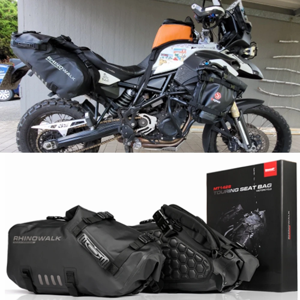 Rhinowalk 28L Motorcycle Saddlebag Side Bag 2-Piece 100%Waterproof Bag