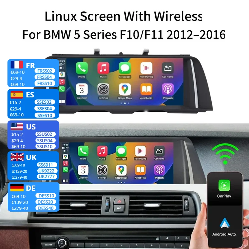 BMW F10 F11 Androidモニター 12.5インチ タッチスクリーン