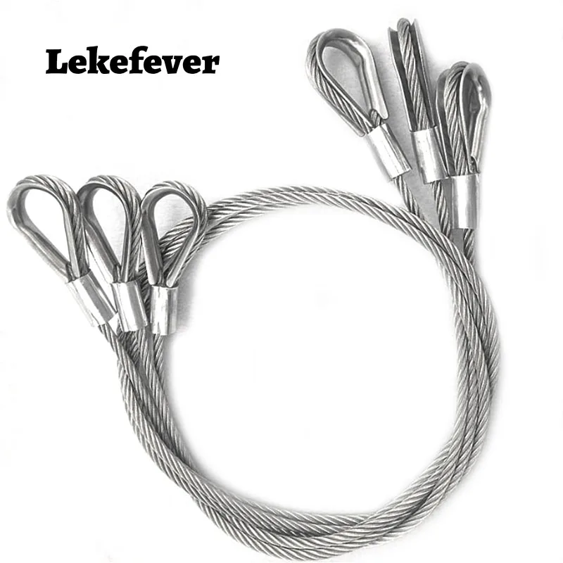 Pvc Revestido Cabos com Anel Alumínio Manga Pressionando Fio Slings Multi Funcional Cordas de Segurança mm mm mm mm Pcs Aço Inoxidável