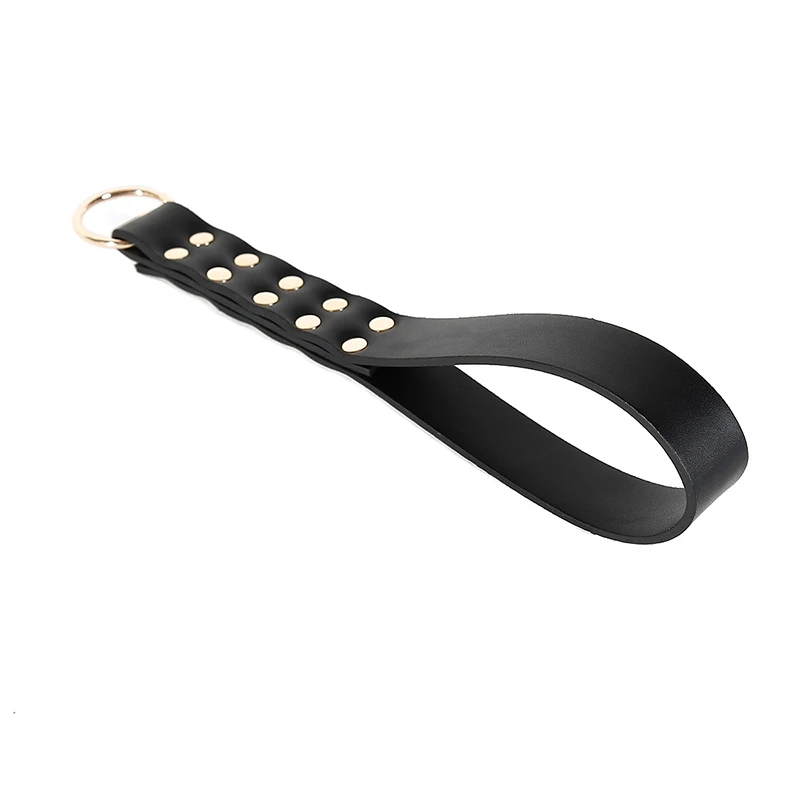 27.5cm Double Layer Leather Paddle Riding Crops Flogger Horsewhips Spikes Rivet Fixed Handle Spanking Paddle Slapper 6