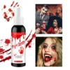 Makeup Kit with Fake Blood Gel Wound Cosmetic with Double-Ended Scraper Wound Simulation Supplies for Stage Dress Up Cosplay 3