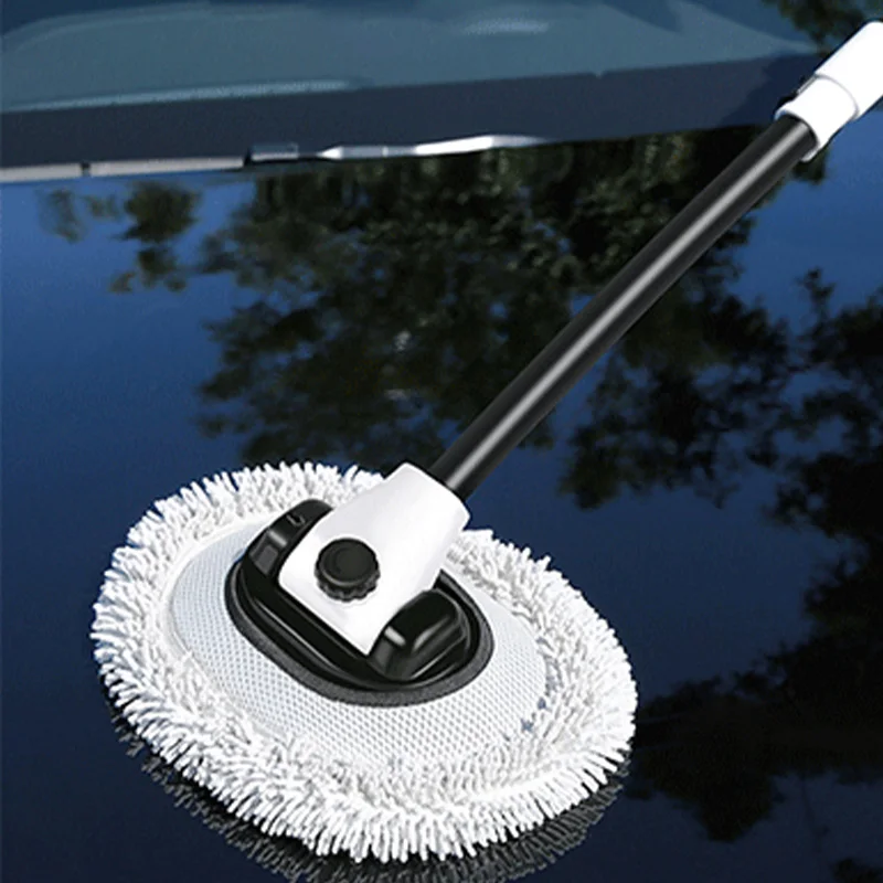 SEAMETAL Car Wash Brush with Long Handle Microfiber Wash Cleaning Supplies  Car Wash Mop Mitt - 1set