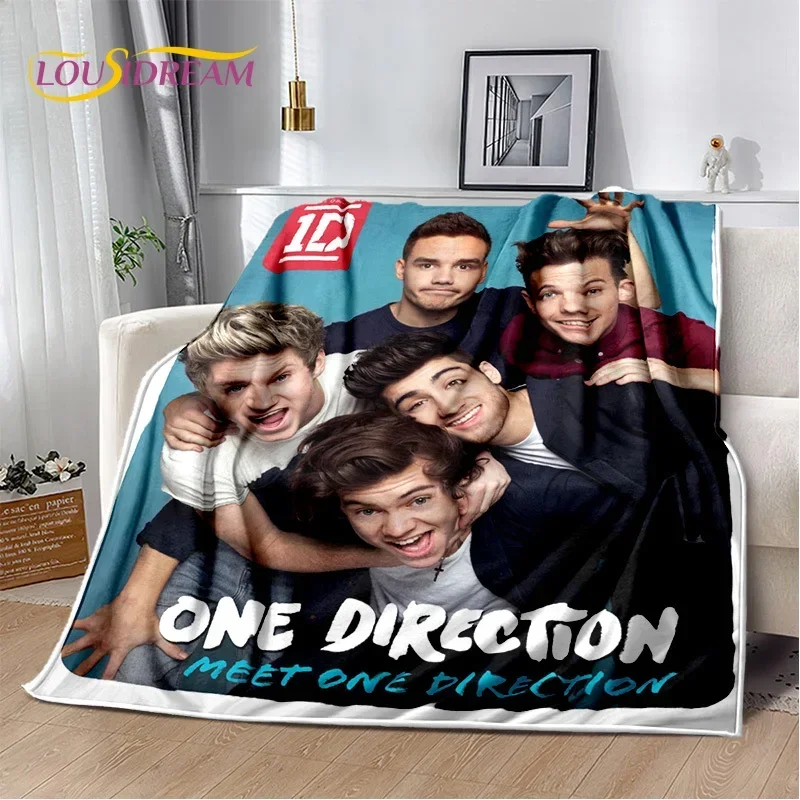 3D One-Direction Rock 1D Combinatio HD Soft Flannel Blankets,Throw Blanket Comfortable Blanket for Picnic Beds Sofa Home Bedroom 2