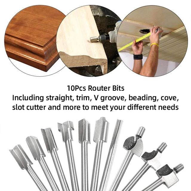 Acheter Foret de routeur Hss multifonction en métal pour Dremel, ensemble  d'outils rotatifs pour bois acrylique Pvc 10 pièces