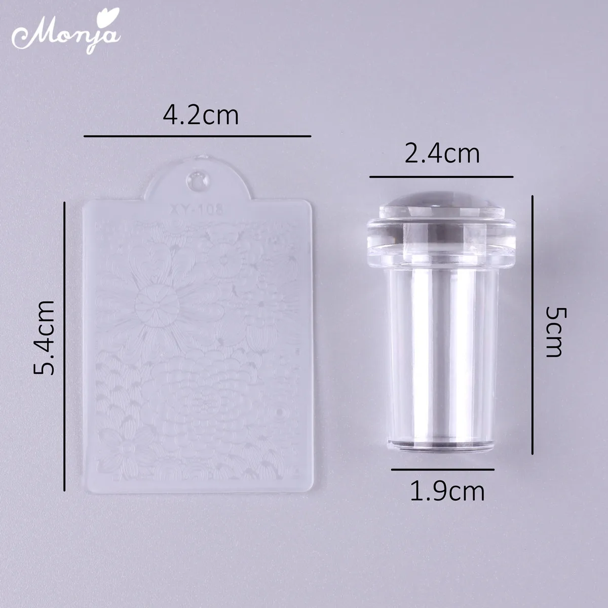 Transparent Soft Stamper and Squeegee Set Silicone Nail Printer Nail Art  Tool with Cover