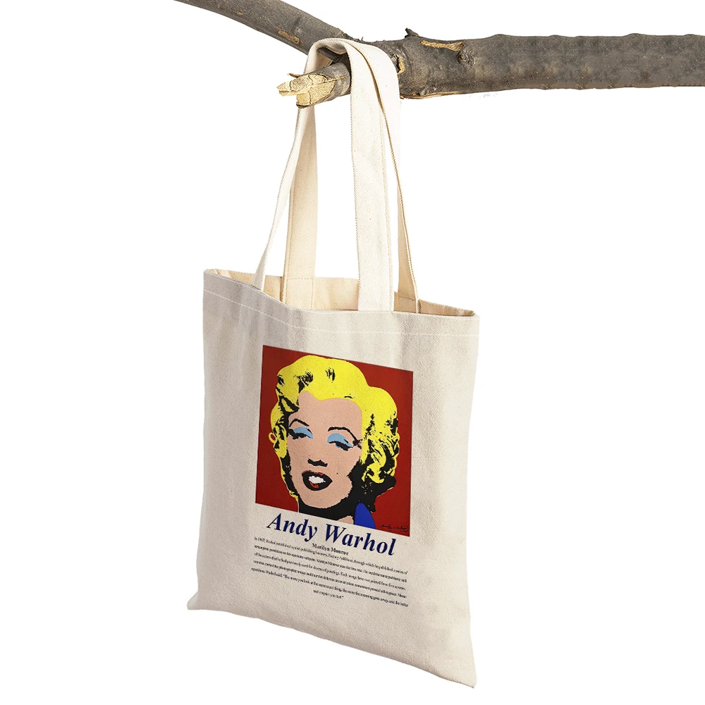 Vintage Art Andy Warhol Shoulder Shopper Bag Abstract Women