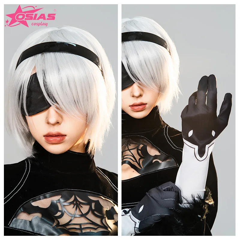 OSIAS 2B コスプレ衣装セット 2B ウィッグ 2B 靴 ニーア オートマタ