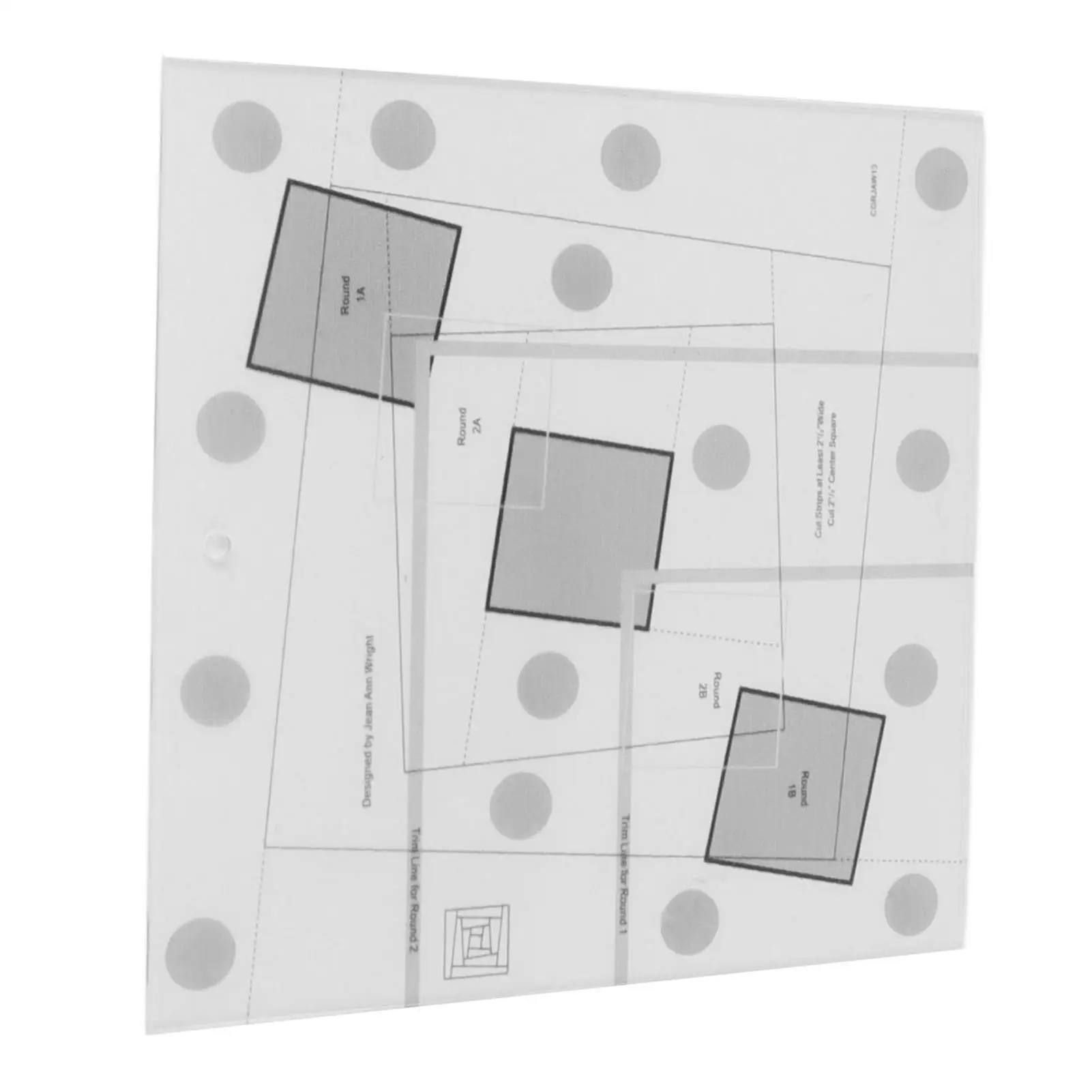 Transparent Acrylic Log Cabin Quilt Ruler-Creative Grids Trim Tool for Accurate Quilting