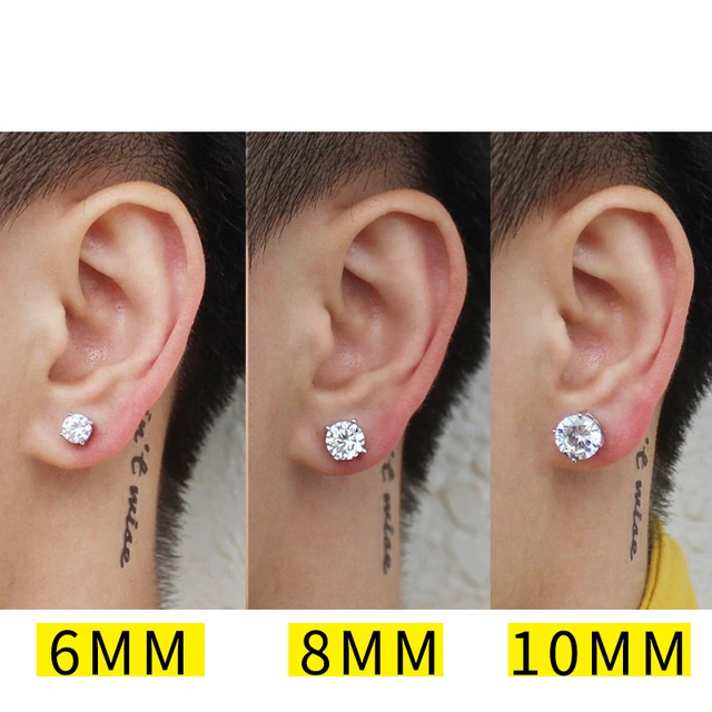 Pendientes magnéticos de circonita de cristal para mujeres, hombres y  niños, Clips de oreja de plata para fiesta diaria, joyería magnética, fácil  de usar - AliExpress