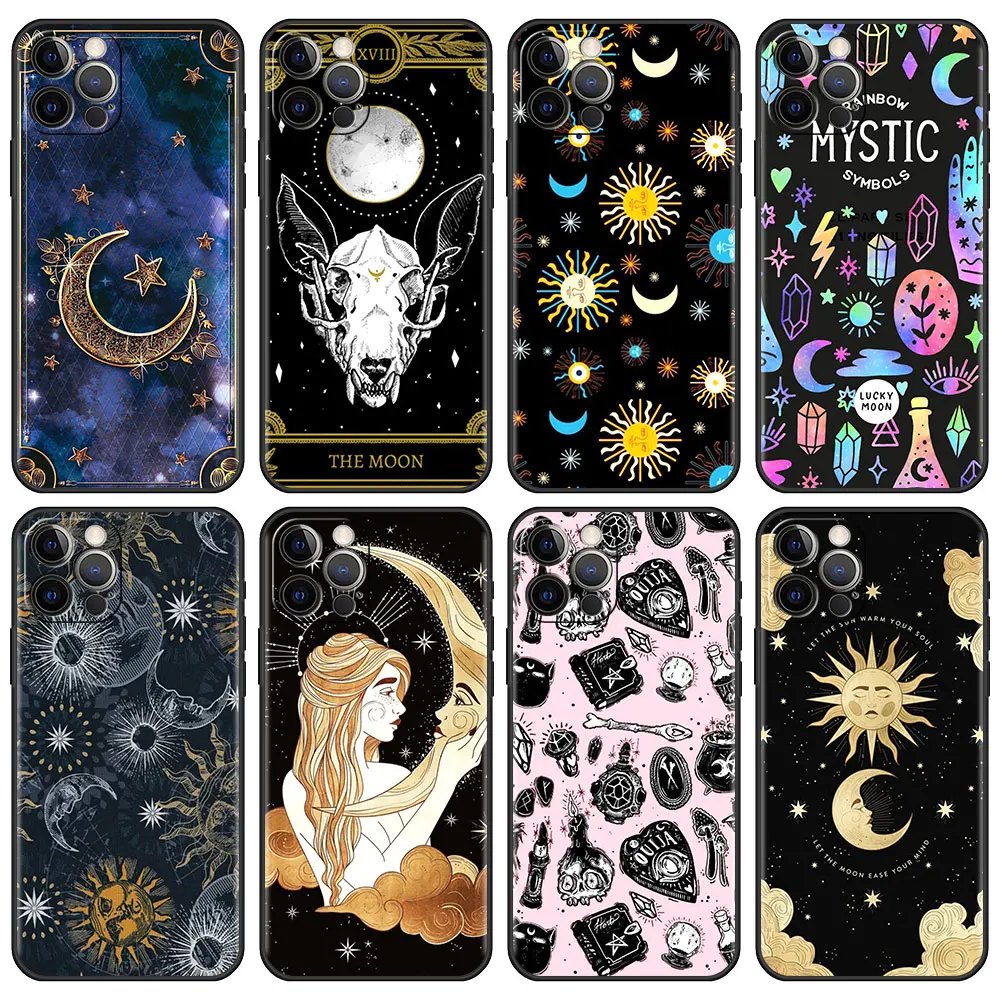

Phone Cover For Apple iPhone 15 13 14 11 Pro 12 Mini Plus XS Max XR SE 2020 X XS Case Magic Moon Tarot