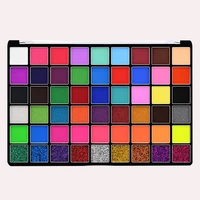 Kit de peinture corporelle et visage professionnelle 54 couleurs pour fêtes ﻿ Kit de peinture pour le visage à base d'eau, non toxique, palette de peinture pour adultes 4